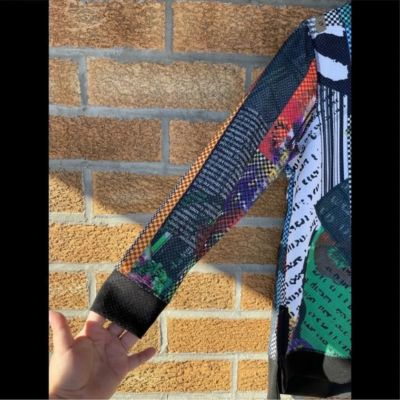 lynn ritchie silver graphic top size medium - Picture 3 of 8